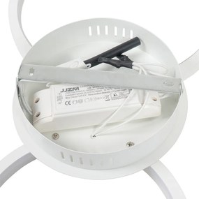 Plafoniera de design alb, cu LED integrat, cu dimmer pe 3 trepte, 3 lumini - Pande