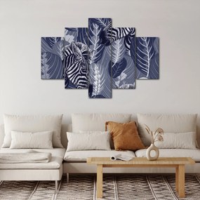 Tablou - Zebre albastre (150x105 cm)