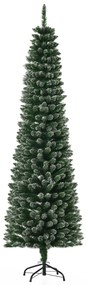 Brad de Craciun cu zapada artificiala190cm, Brad verde cu baza detasabila, decoratiune de Craciun, verde HOMCOM | Aosom Romania