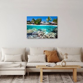 Tablou cu plaja pe insulă tropicală (70x50 cm)