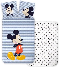 Disney Mickey Strip lenjerie de pat pentru copii 100×140 cm, 40×45 cm