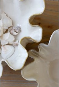 Bol decorativ din ceramica, cu margine canelată