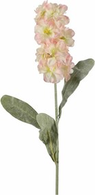 Floare artificiala MATTHIOLA 56 cm, alb-roz