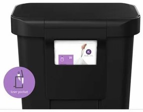 Simplehuman Coș de gunoi cu pedală 45 l, negru