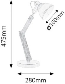 Rabalux 4199 - Lampă de masă AKSEL 1xE14/15W/230V negru