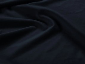 Taburet tapițat Bali, Albastru închis/picioare negre/ L60 x l60 x h41