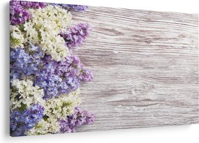 Tablou - Liliac pe lemn (90x60 cm)