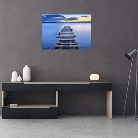 Tablou pe sticlă - Ponton, Zadar, Croația (70x50 cm)