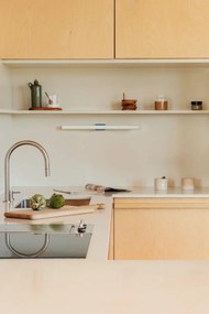 Aplica LED oglinda, tablou IP44 CALMA blue/opal 50cm