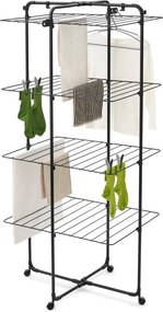 Uscător de rufe negru mat 30 m HangOn Tower – Brabantia