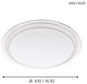Eglo 33255 - plafonieră LED RGBW dimabilă COMPETA-C LED/17W/230V Ø43 cm