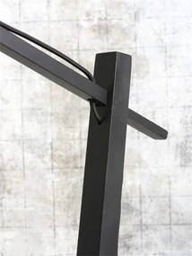 Lampadar eco din bambus Palawan negru, 40x15cm