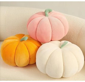 Perna decorativa in forma de dovleac PUMPKIN 18 cm, crem