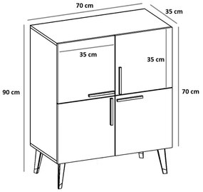 Dulap Takovu 2 (stejar zafir) . 1093364