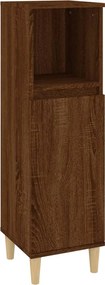 vidaXL Dulap de baie, stejar maro, 30x30x100 cm, lemn prelucrat