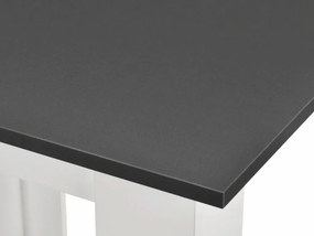 Masa de sufragerie neagra cu picioare albe MADO 120x80