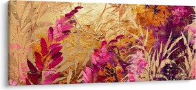 Tablou - Pictură abstractă de flori II. (120x50 cm)