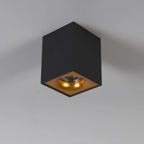 Spotlight modern negru cu auriu - Quba Delux
