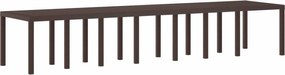 vidaXL Masă de Grădină Maro 400 x 100 x 73 cm poliratan