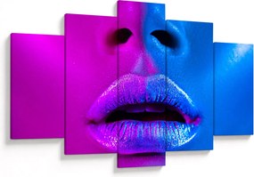 Tablou - Imaginea buzelor colorate (150x105 cm)