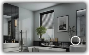 IREDA Oglindă de baie cu iluminare LED, 80 x 60 cm