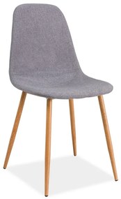 Scaun de bucaterie Fox, gri/stejar