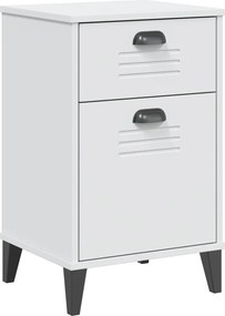 vidaXL Noptieră „VIKEN”, alb, lemn prelucrat