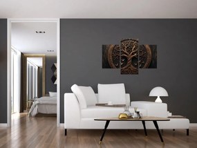 Tablou – Arborele vieții din lemn (90x60 cm)