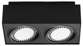 Plafoniera aplicata cu 2 spoturi directionabile BOXY CL 2, negru 20075-BK ZL