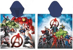 Avengers Poncho cu prosop de plajă Heroes 55x110 cm (Fast Dry)