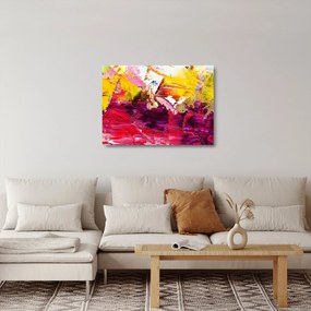 Tablou pe sticlă cu abstracție - pictura (70x50 cm)