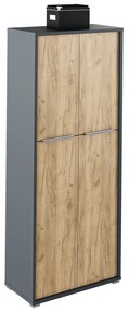 Dulap cu rafturi Hamila NEW TYP 07 (grafit + Stejar artisan). 1028761