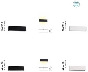Aplica perete exterior LED IP65 ALLURE alb