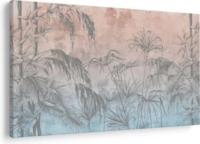 Tablou - Plante tropicale pe perete (90x60 cm)