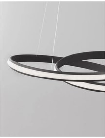 Lustra suspendata LED design modern Malvi, negru NVL-9357042