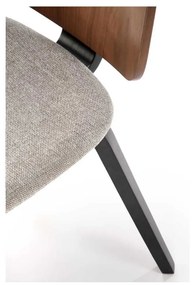 Scaun de bucătărie Wrenley, gri / nuc