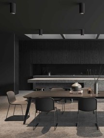 Spot LED aplicat tavan IP44 Hugo negru