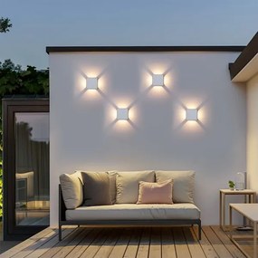 Brilagi - Aplică LED de exterior QUADRAY, 6W, 230V, albă, IP54