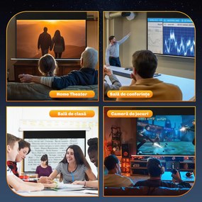 Homcom Ecran Proiector 100” – Montaj Pe Perete sau Tavan | Aosom Romania