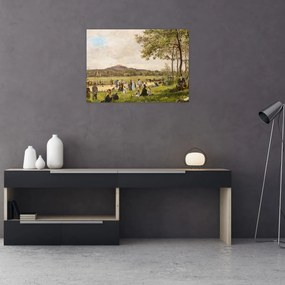 Tablou - French 19th Century, Race Course at Longchamps, reproducere (70x50 cm)