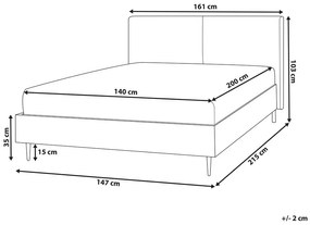 Pat matrimonial 140 cm Limza (maro). 1080943