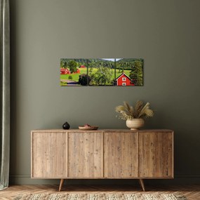 Tabloul cu țară (cu ceas) (90x30 cm)