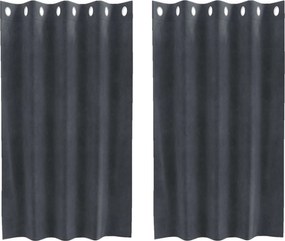 vidaXL Perdele opace 2 pcs Gri deschis 140 x 140 cm Catifea