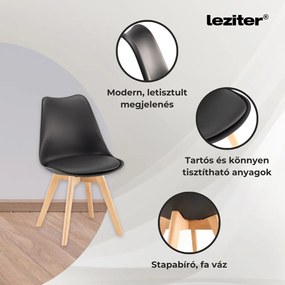 Treva 4+1 set de sufragerie negru-negru