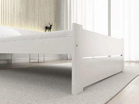Pat IKAROS DOUBLE 90 x 200 cm, alb Saltea: Saltea Coco Maxi 20 cm, Somiera: cu somiera din laturi