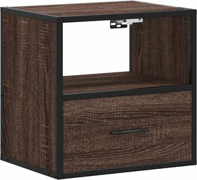 vidaXL Noptieră de perete, stejar maro, 40x31x39,5 cm