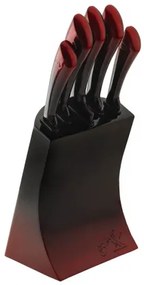 Set cutite otel inoxidabil (6 piese) Black Burgundy Metallic Line Berlinger Haus BH-2176