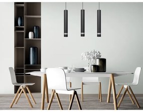 Lustră LED pe cablu TUBA 3xGU10/4,8W/230V neagră/crom