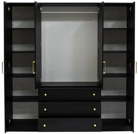 Dulap de haine Siembra D4 (negru). 1122972