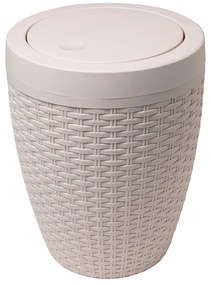Coș pentru baie Addis Rattan Bath Bin Calico, 5 l, crem